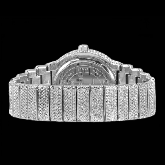 Mens Iced Out Hip Hop Bling Simulated Diamond Quartz Movement Full Ice Watch - Picture 2 of 7